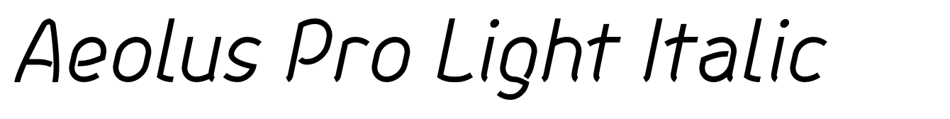 Aeolus Pro Light Italic